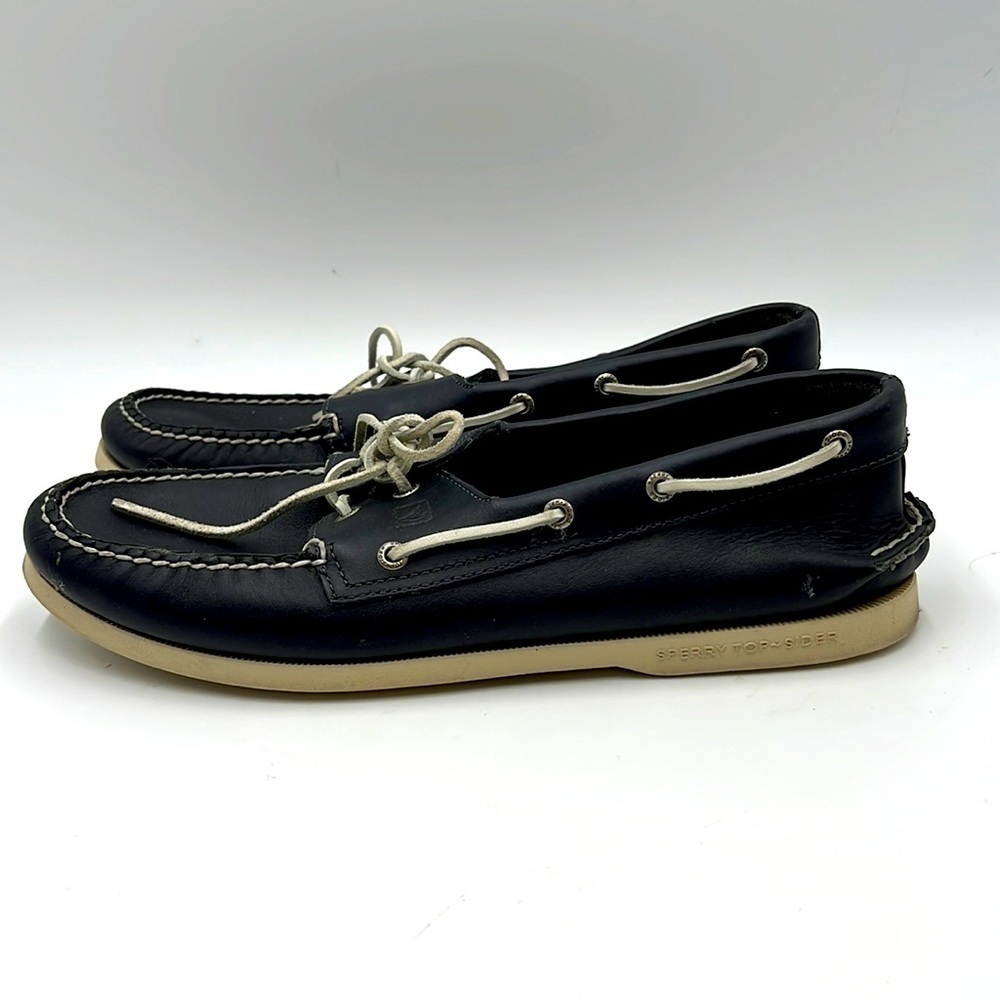 Sperry Top Sider Blue Leather Boat Shoe